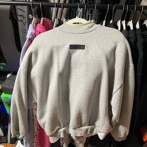 Essentials Light Gray Men's Crewneck Sweater
